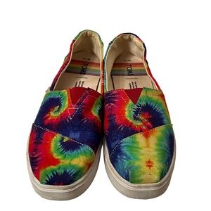 Toms Tie Dye Flat Shoes Size 7.5 W Host Pick!